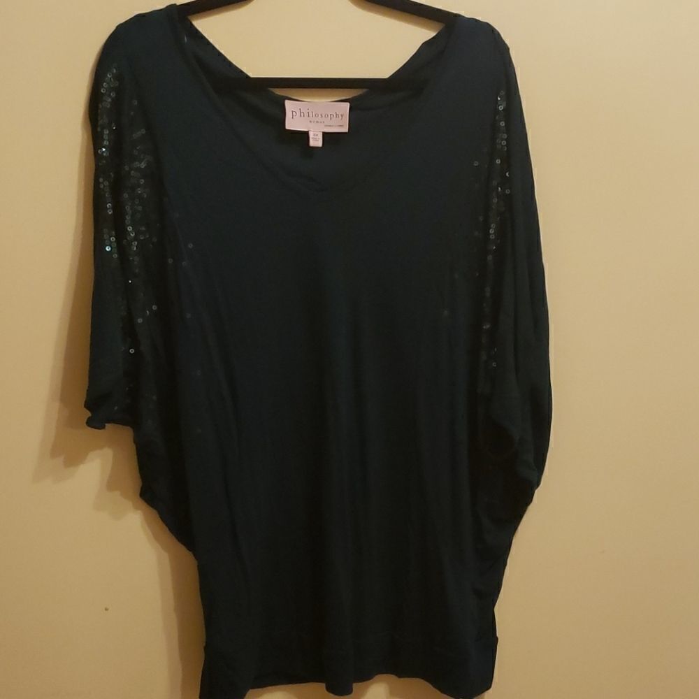 PHILOSOPHY Women OX. Dark green shirt